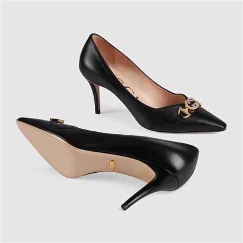 gucci leather mid heel pump with bee|gucci zumi mid heel pump.